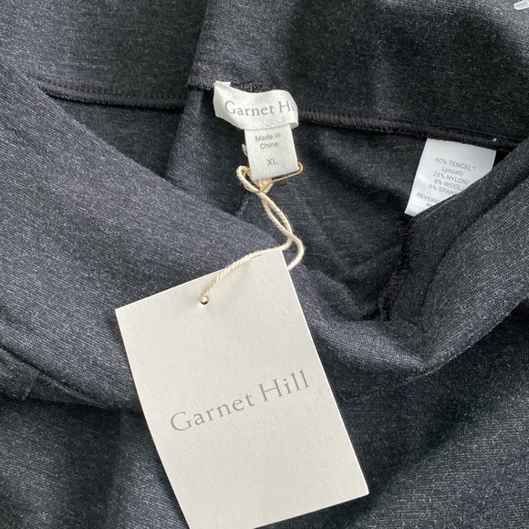 Garnet Hill Comfort Cropped Wide Leg Gray Pants Sz XL. - Picture 7 of 13